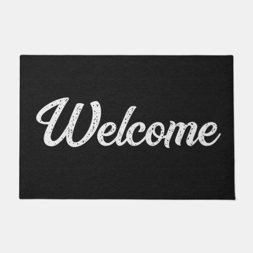 Coir Texture Simple Vintage Black Welcome Doormat