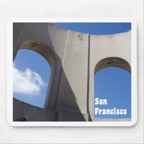 Coit Tower Closeup Scenic Vista Design Mouse Pad