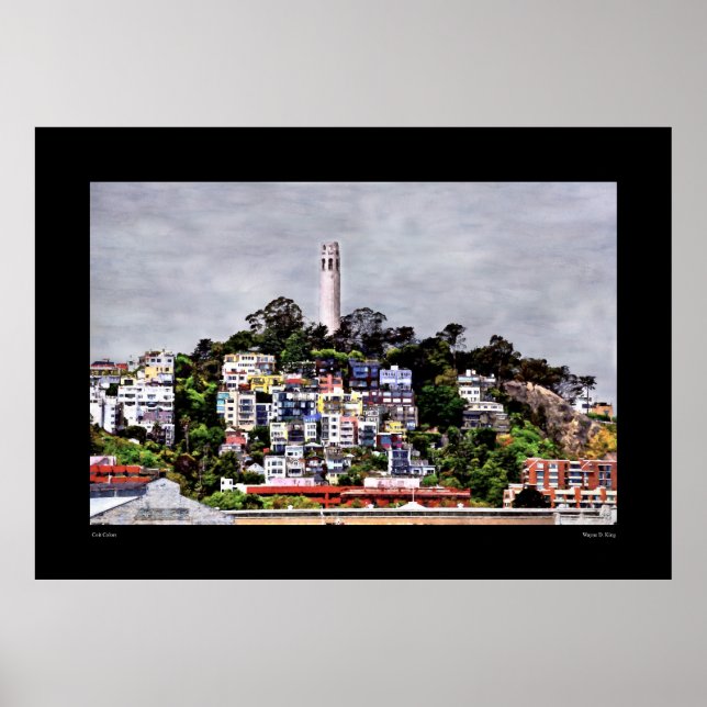 Coit Tower Colors Poster (Front)