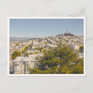 Coit Tower From Russian Hill San Francisco Postcard