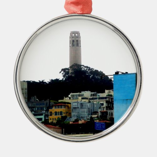Coit Tower Metal Ornament