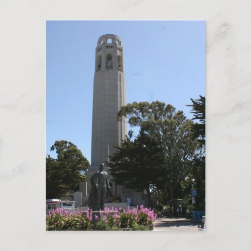 Coit Tower on Telegraph Hill in San Francisco Postcard