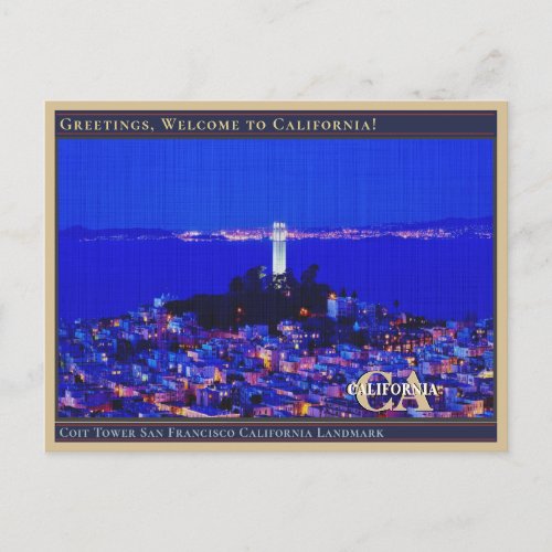 Coit Tower San Francisco California Landmark  Postcard
