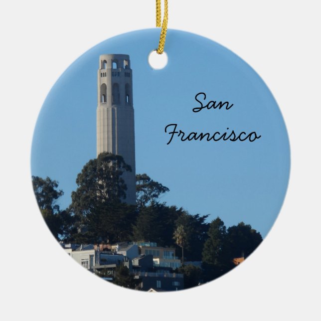 Coit Tower- San Francisco Ceramic Ornament (Front)