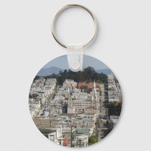 Coit Tower Scenic Picture Keychain