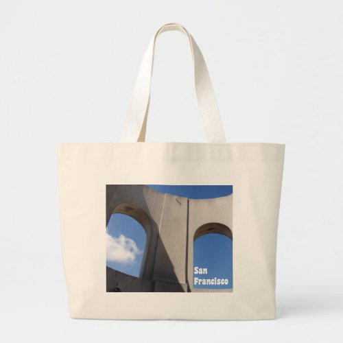 Coit Up Close Scenic Landmark Vista Photo Large Tote Bag