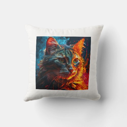 Cojin 2 funny cats throw pillow
