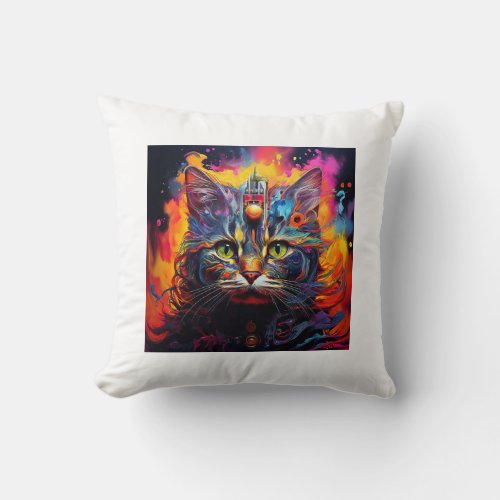 Cojin 2 funny cats throw pillow