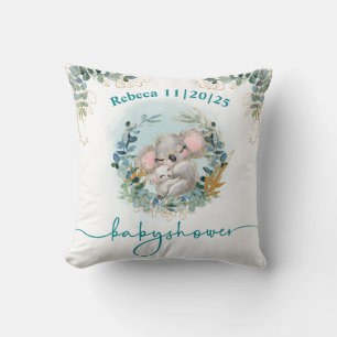 Cojín Baby Shower Koala Throw Pillow