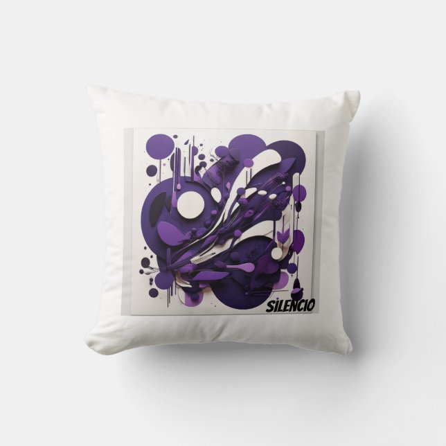 Cojín Decorativo Arte Nocturno Natural Throw Pillow (Front)