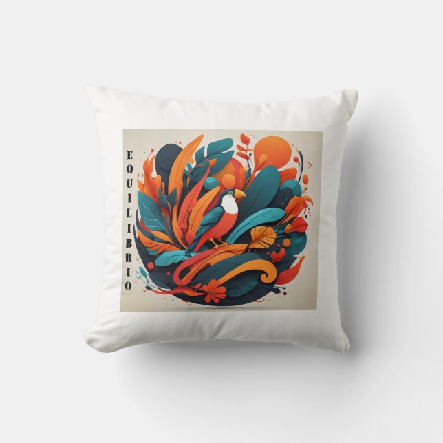 Cojín Decorativo Arte Simbólico Equilibrio Throw Pillow (Front)