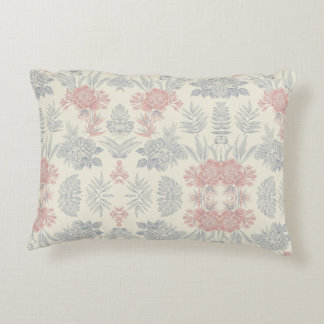 Cojín decorativo botánico, flores acuarela, accent pillow