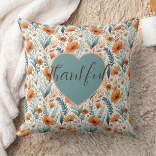 Cojín Decorativo Custom Wildflower Botanical Boho Throw Pillow