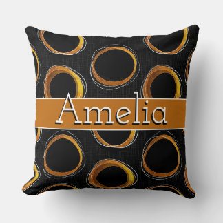 Cojín Decorativo Solar Eclipse Mid-Century Modern Throw Pillow