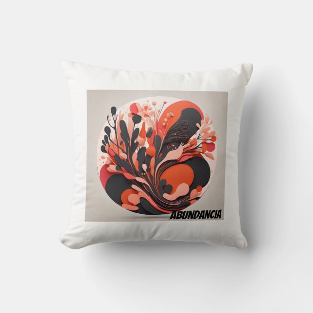 Cojín Decorativo Tropical Abundancia Throw Pillow (Front)
