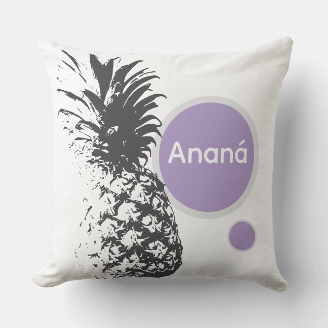 Cojín diseño piña colores throw pillow (Front)