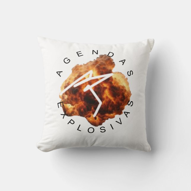 Cojín Explosivo Throw Pillow (Front)