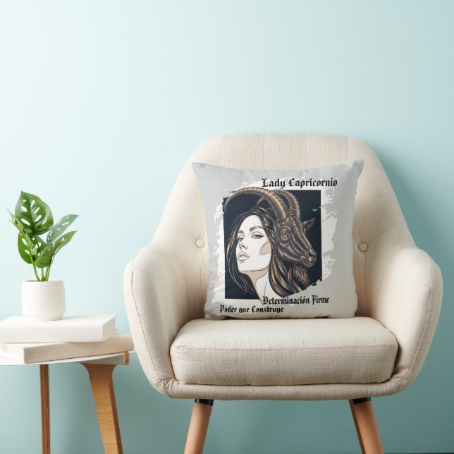 Cojín Lady Capricornio Throw Pillow (Chair)