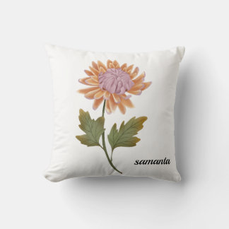 cojin personalizada con bonita flor romantica throw pillow