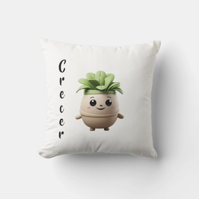 Cojín Pipo Crecer – Decoración Consciente Throw Pillow (Front)