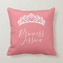 Cojín Princesa Corona Personalized Throw Pillow