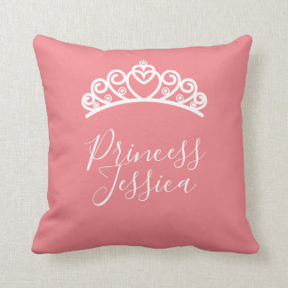 Cojín Princesa Corona Personalized Throw Pillow