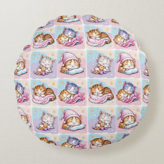 Cojín redondo - Gatito de Sueños Round Pillow