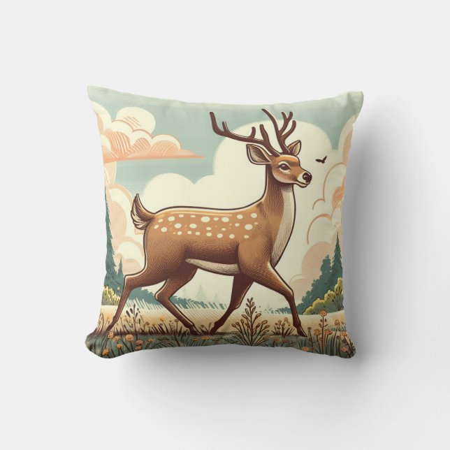 COJIN WITH CIERVO THROW PILLOW (Front)