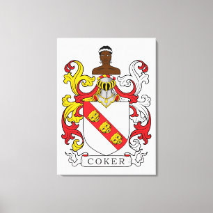 Coker Family Crest Canvas Print