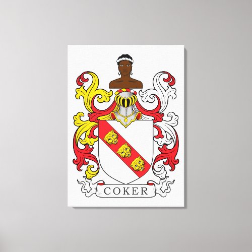 Coker Family Crest Canvas Print