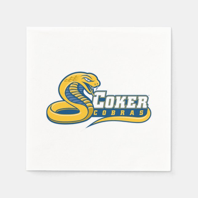 Coker University Cobras Logo Napkins (Front)