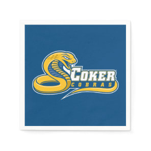 Coker University Cobras Logo Napkins