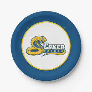 Coker University Cobras Logo Paper Plates