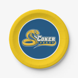 Coker University Cobras Logo Paper Plates