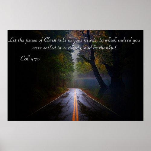 Col 315 Let the peace of Christ rule in your Poster