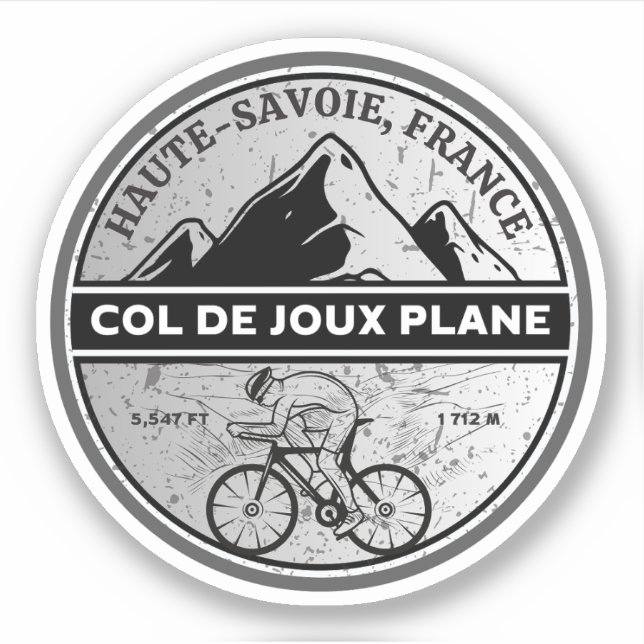 Col de Joux Plane french Alpes bicycle tour Sticker (Front)