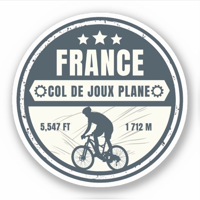 Col de Joux Plane french Alpes bicycle tour Sticker (Front)