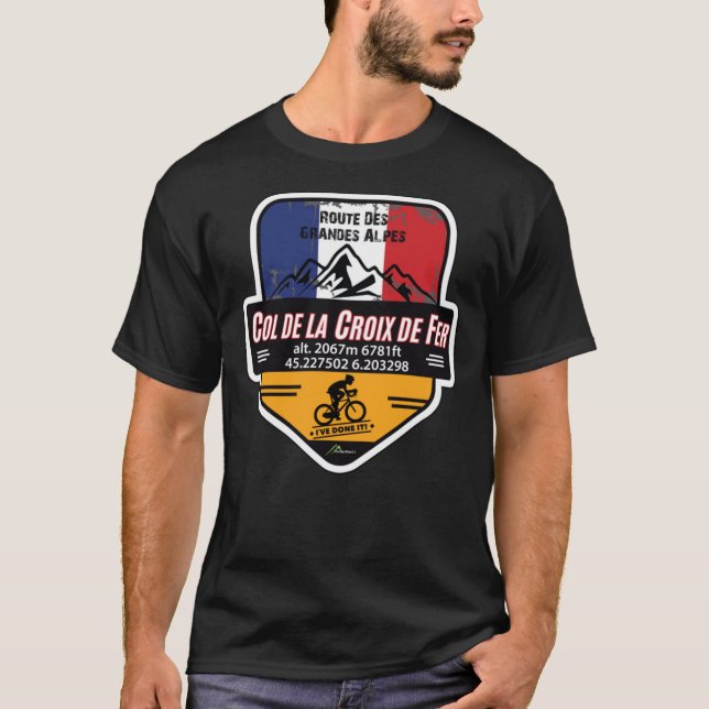 Col de la Bonette France Cycle and Motorcycle Stic T-Shirt (Front)