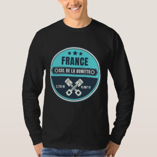  Col de la Bonette french Alpes motobike tour T-Shirt