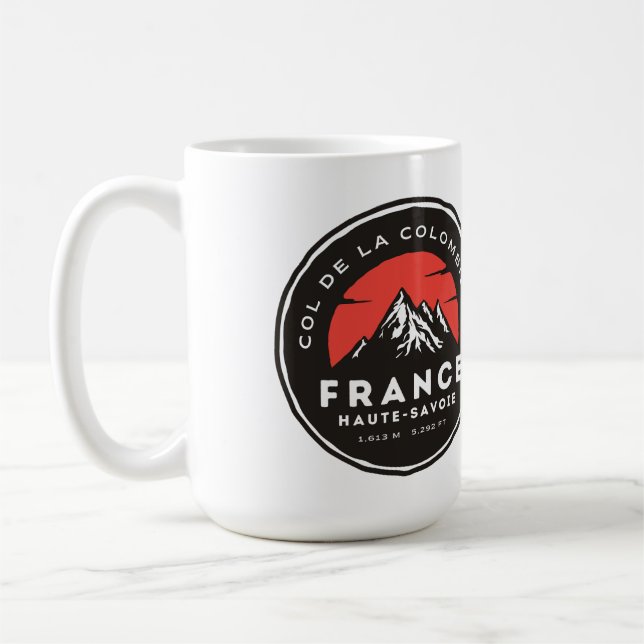 col de la colombiere,french alpes coffee mug (Left)
