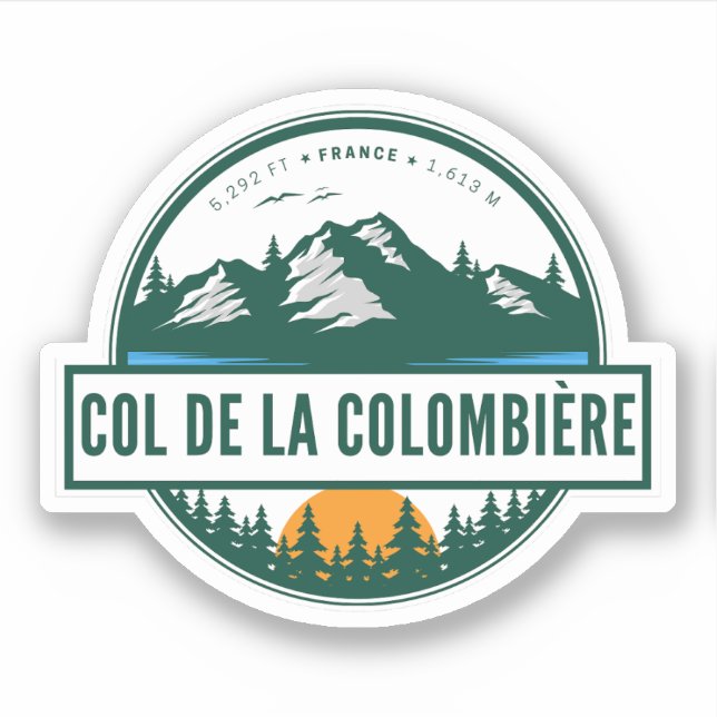 col de la colombiere,french alpes sticker (Front)