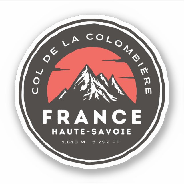  col de la colombiere,french alpes sticker (Front)
