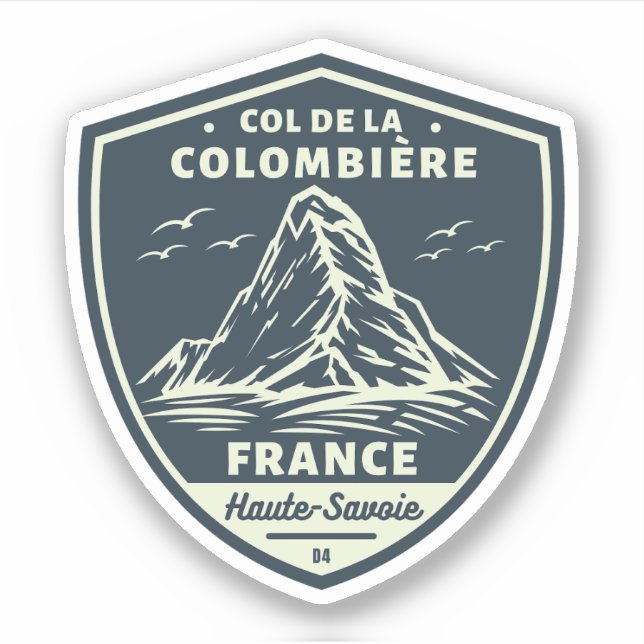 Col de la colombiere,french alpes sticker (Front)