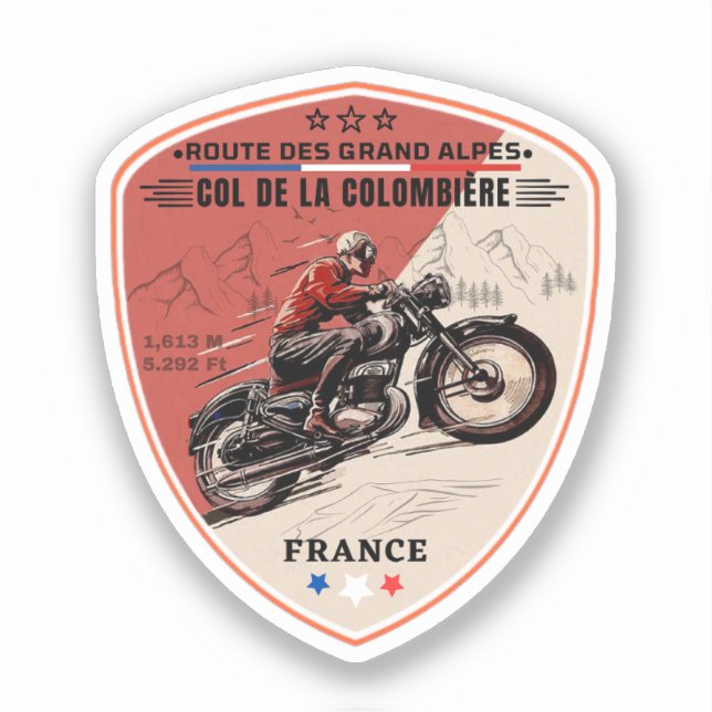 col de la colombiere,french alpes sticker (Front)