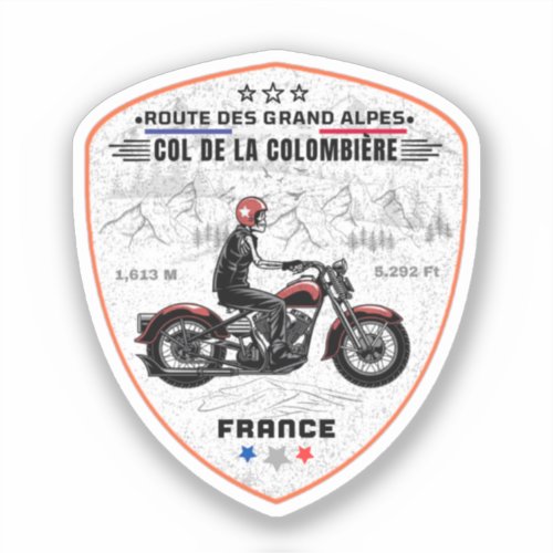 Col de la colombierefrench alpes sticker