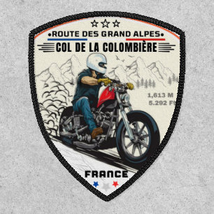 col de la colombiere motorcycle french alpes patch