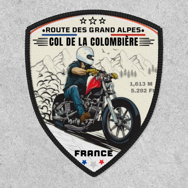 col de la colombiere motorcycle french alpes patch (Front)