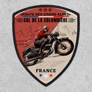 col de la colombiere motorcycle french alpes patch