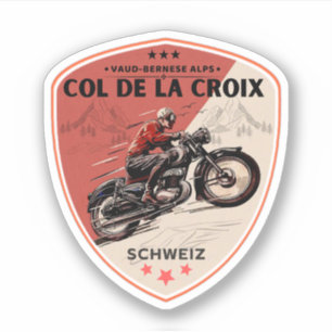 Col de la Croix swiss–alps motorcycle tour Sticker