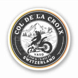 Col de la Croix swiss–alps motorcycle tour Sticker